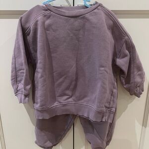 Zara 18-24m Purple Sweatshirt and Pants Set